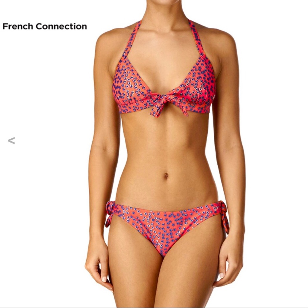French Connection Starry Night Triangle Bikini Set
